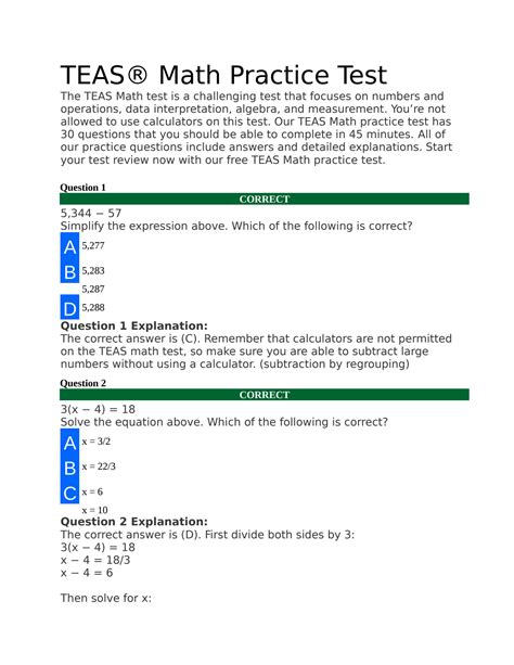 is the math section on the teas test hard|teas math questions and answers.